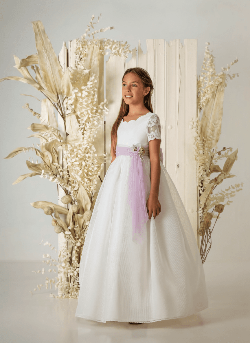 Vestido de comunión niña modelo A858 | ANA LAY Sevilla