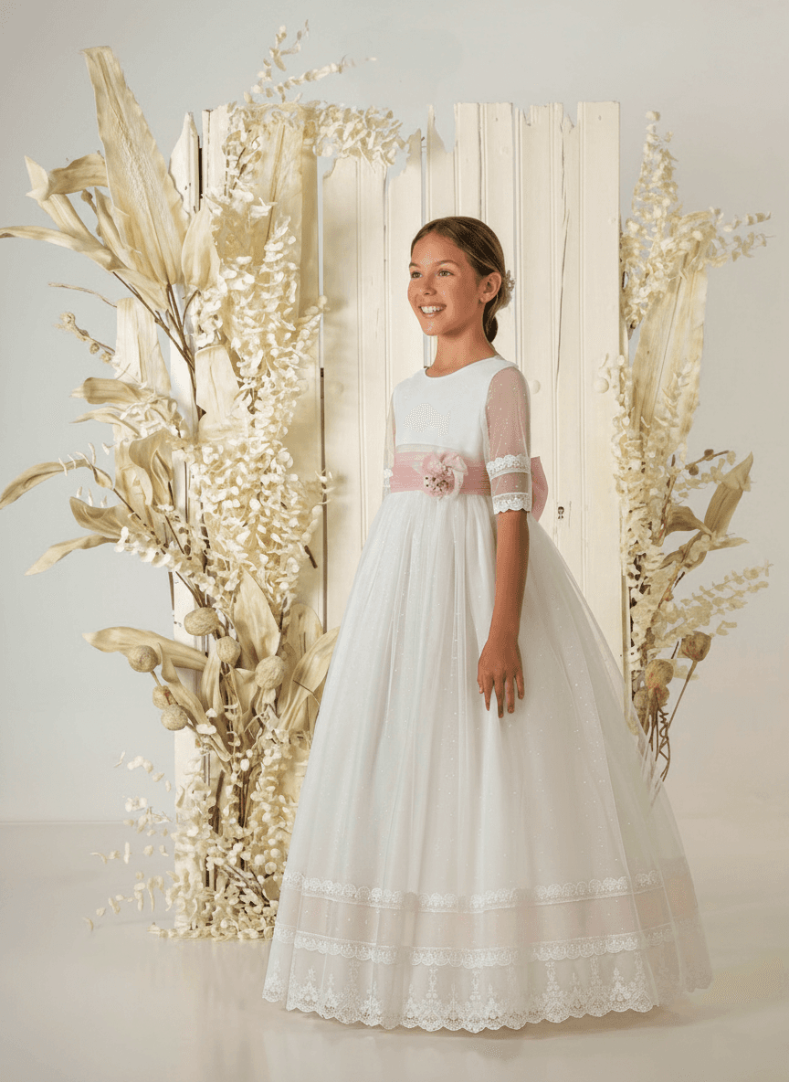 Vestido de comunión niña modelo A865 | ANA LAY Sevilla
