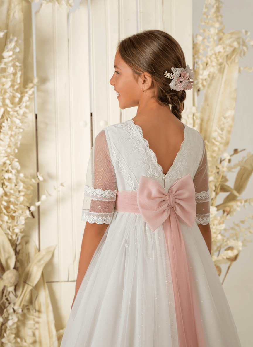 Vestido de comunión niña modelo A865 | ANA LAY Sevilla