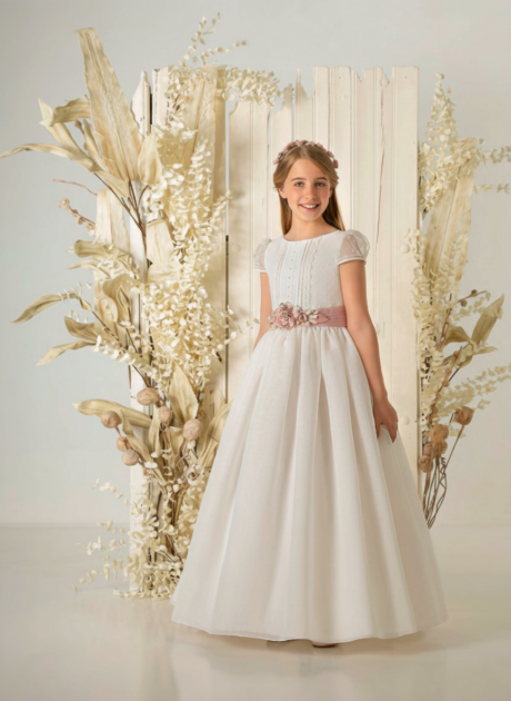 Vestido de comunión con espalda ilusión A857